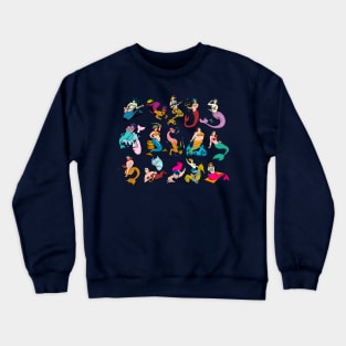 Mermaid Pin-ups Crewneck Sweatshirt